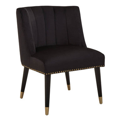 Black Velvet Dining Chair
