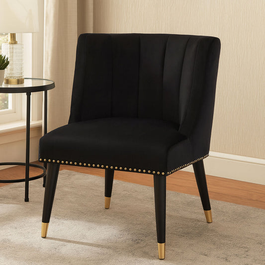 Black Velvet Dining Chair