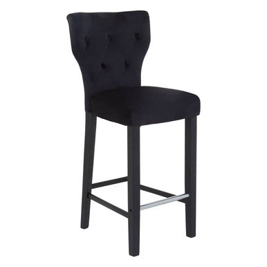 Decatour Black Velvet Bar Chair