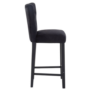 Decatour Black Velvet Bar Chair