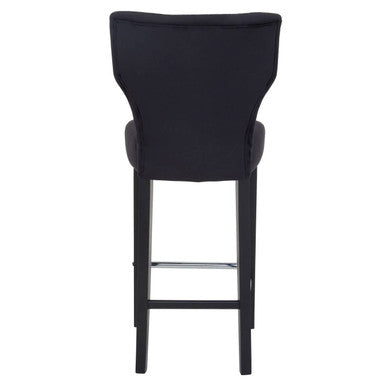 Decatour Black Velvet Bar Chair