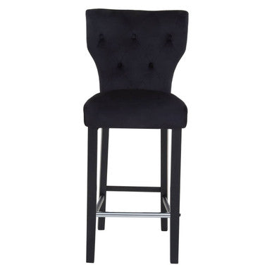 Decatour Black Velvet Bar Chair