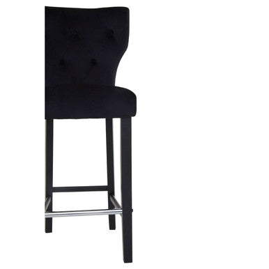 Decatour Black Velvet Bar Chair
