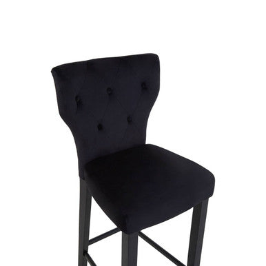 Decatour Black Velvet Bar Chair