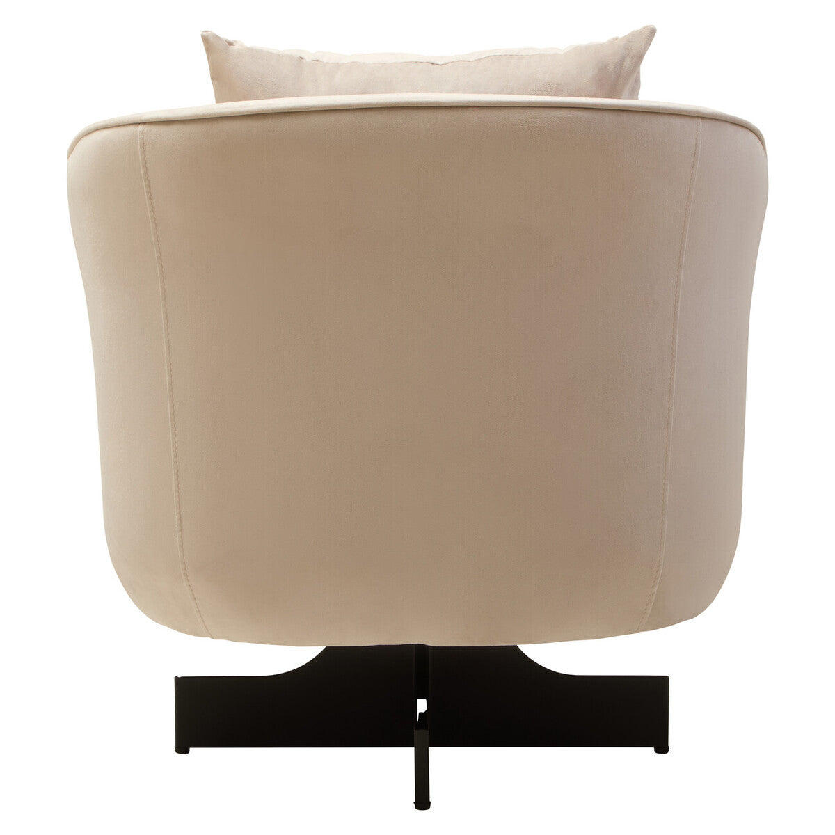 Hale Cream Velvet Swivel Chair with Cushion