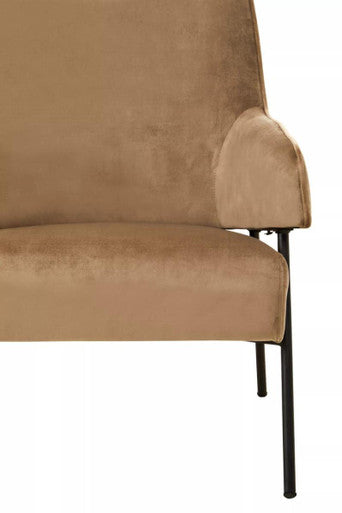 Henia Mink Velvet High Back Chair