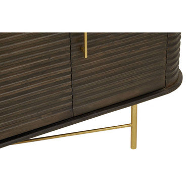 Sojat Dark Finish Mango Wood 3 Door Sideboard