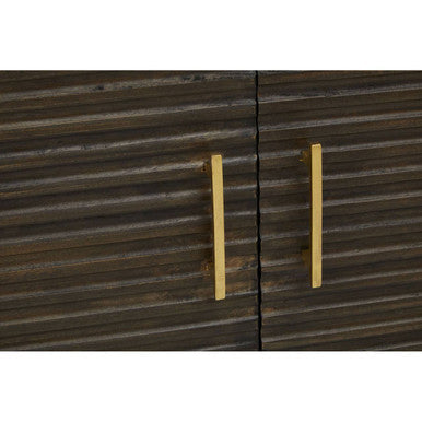 Sojat Dark Finish Mango Wood 3 Door Sideboard