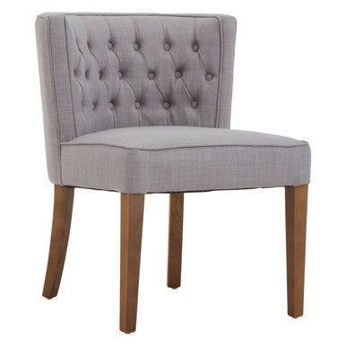 Parkside Grey Fabric Curved Back Dining Chair