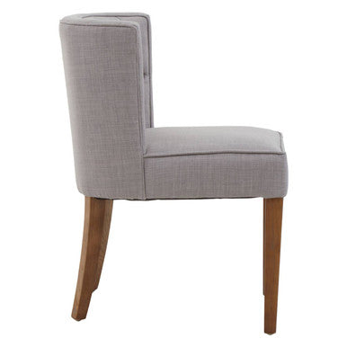 Parkside Grey Fabric Curved Back Dining Chair