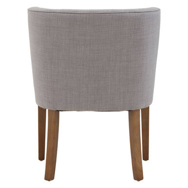 Parkside Grey Fabric Curved Back Dining Chair