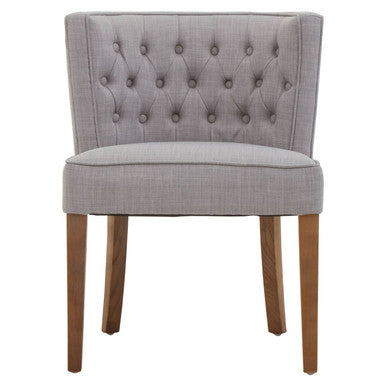 Parkside Grey Fabric Curved Back Dining Chair