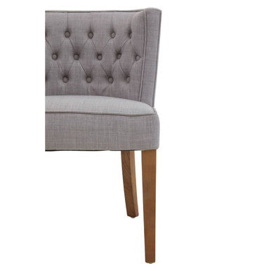 Parkside Grey Fabric Curved Back Dining Chair