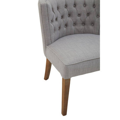 Parkside Grey Fabric Curved Back Dining Chair