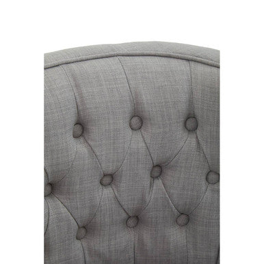 Parkside Grey Fabric Curved Back Dining Chair