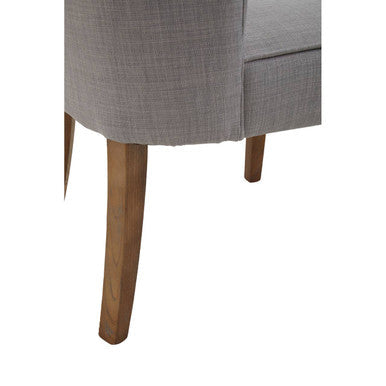 Parkside Grey Fabric Curved Back Dining Chair