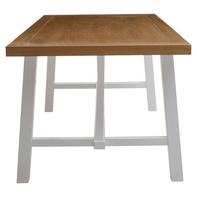 Natural Oak Wood Top Rectangular Dining Table