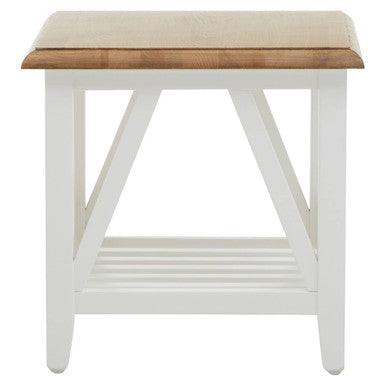 Parkside Natural Oak Wood Top Side Table