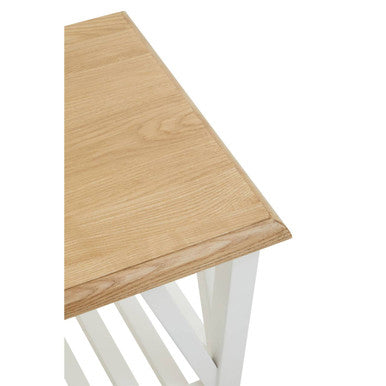 Parkside Natural Oak Wood Top Side Table