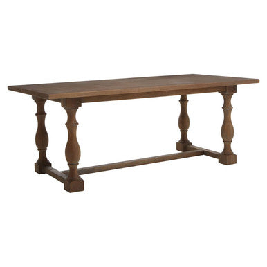 Natural Oak Wood Rectangular Dining Table 200cm