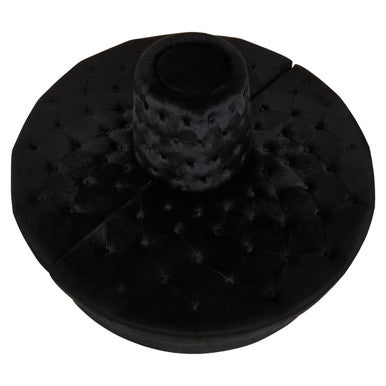 Hartford Black Velvet Modular Round Sofa