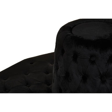 Hartford Black Velvet Modular Round Sofa