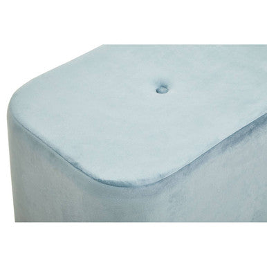 Hartford Blue Velvet Rectangular Pouffe