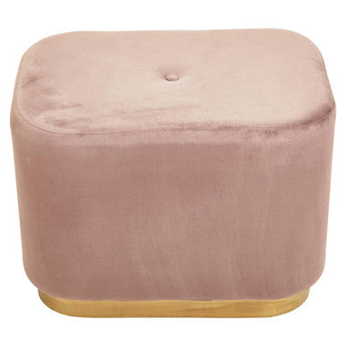 Hartford Dusky Pink Velvet Rectangular Pouffe