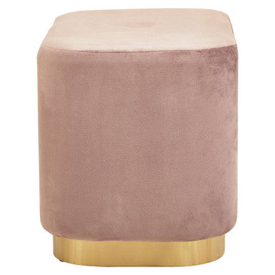 Hartford Dusky Pink Velvet Rectangular Pouffe