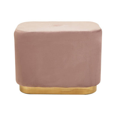 Hartford Dusky Pink Velvet Rectangular Pouffe