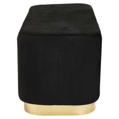 Hartford Black Velvet Bench