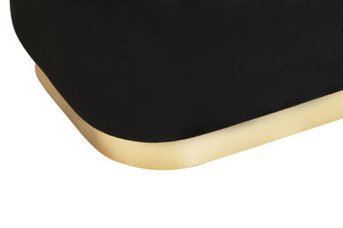 Hartford Black Velvet Bench