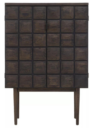 Lucca Recycled Dark Oak Wood Cabinet