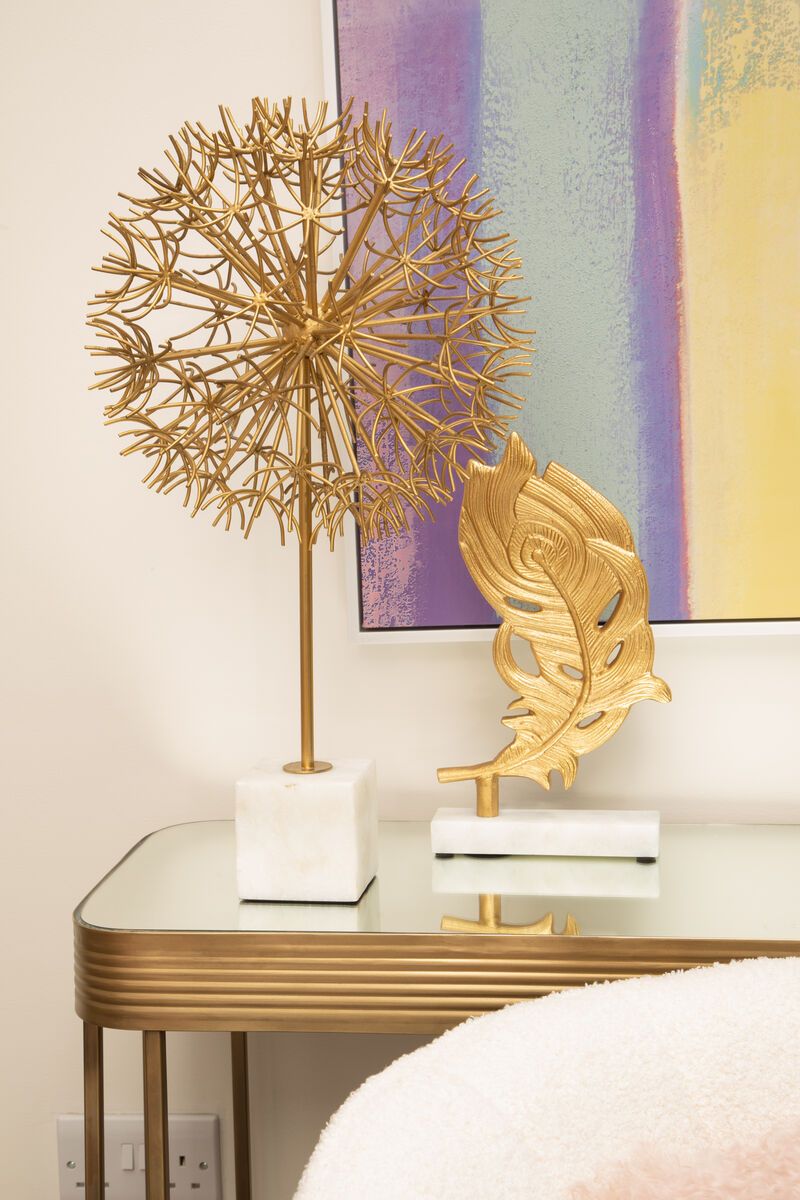 Ella Mirrored Console Table with Gold Finish Frame