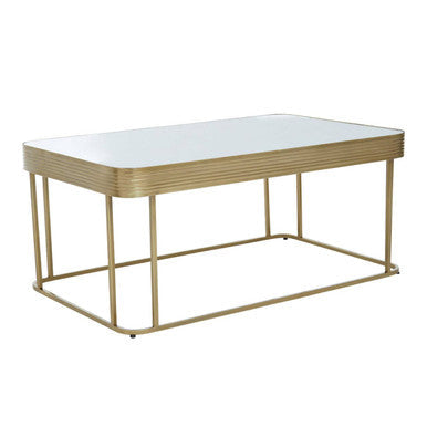 Ella Gold Finish Mirrored Top Coffee Table