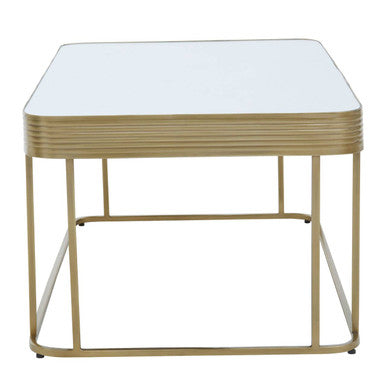 Ella Gold Finish Mirrored Top Coffee Table