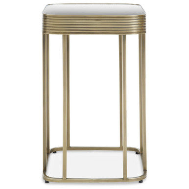 Ella Gold Finish Mirrored Top Side Table