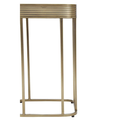 Ella Gold Finish Mirrored Top Side Table