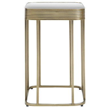 Ella Gold Finish Mirrored Top Side Table