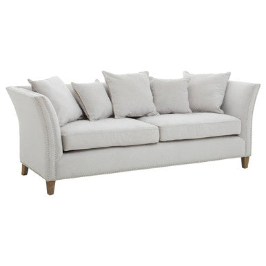 3 Seater Grey Fabric Sofa | Sutton
