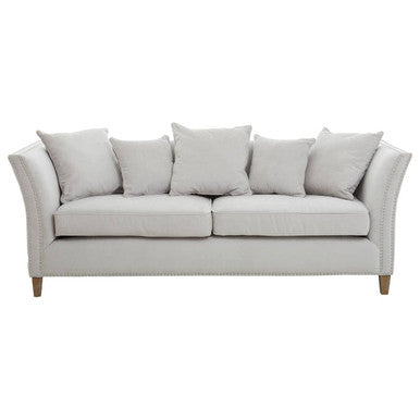 3 Seater Grey Fabric Sofa | Sutton