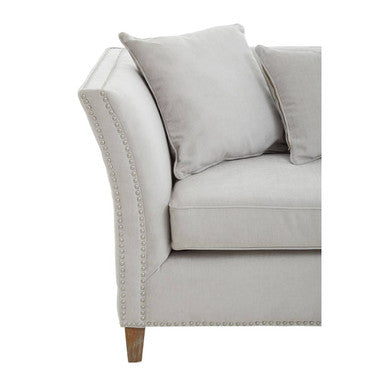 3 Seater Grey Fabric Sofa | Sutton