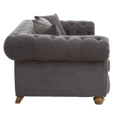Spencer Grey Fabric 3 Seater Sofa