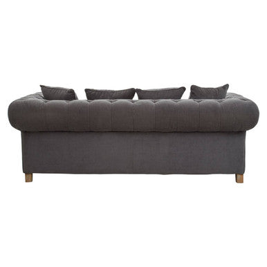 Spencer Grey Fabric 3 Seater Sofa