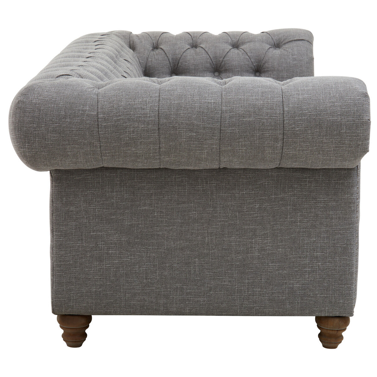 3 Seater Grey Linen Sofa | Stella
