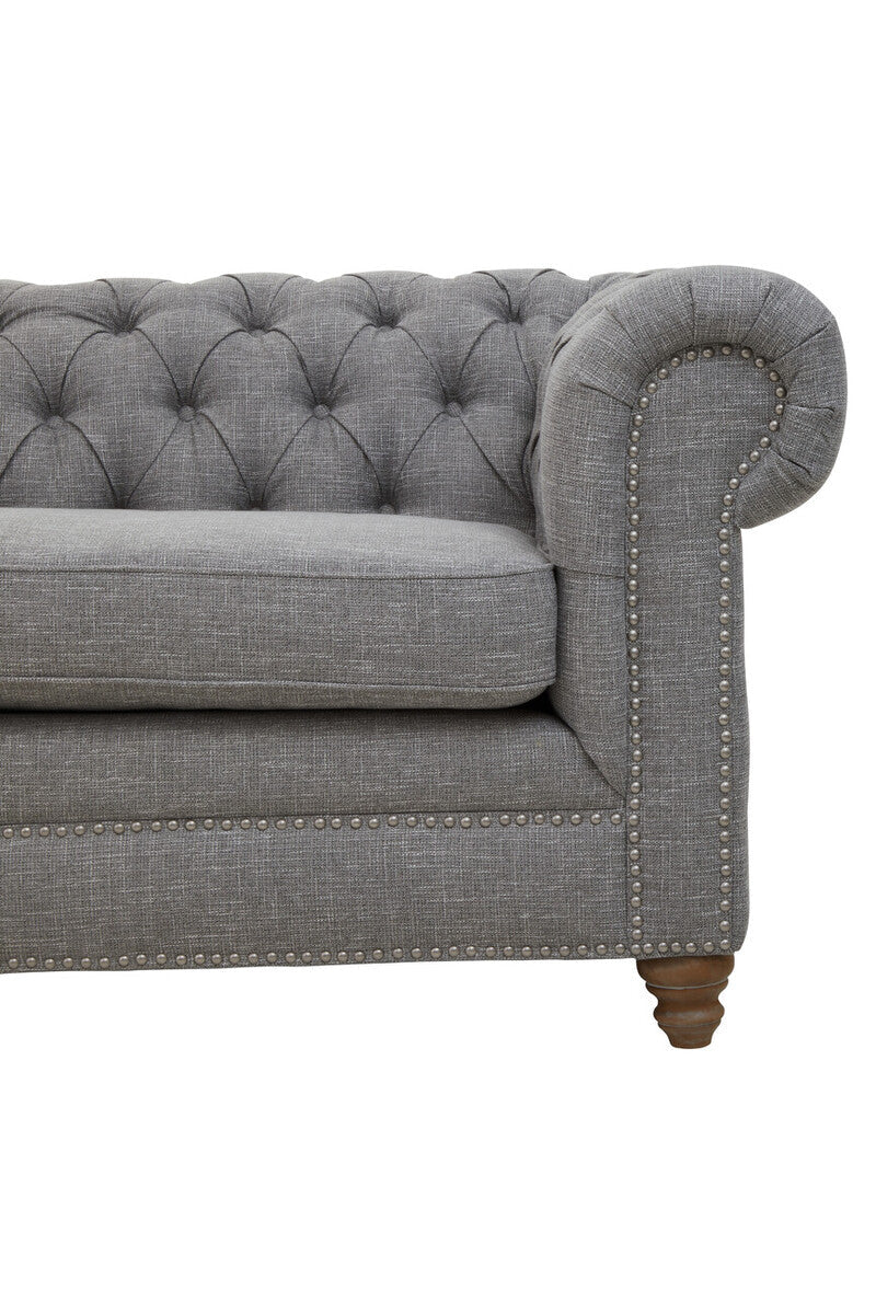 3 Seater Grey Linen Sofa | Stella