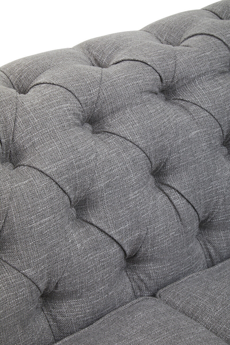 3 Seater Grey Linen Sofa | Stella