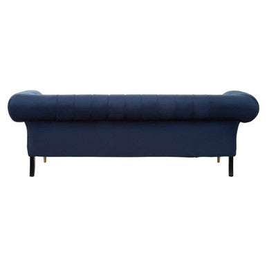 Siena Midnight Blue Velvet 3 Seater Sofa