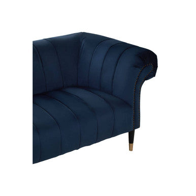Siena Midnight Blue Velvet 3 Seater Sofa