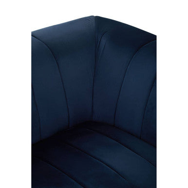 Siena Midnight Blue Velvet 3 Seater Sofa